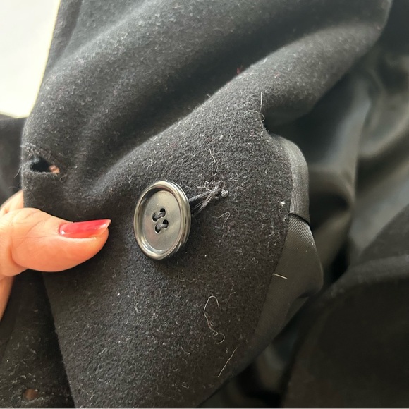 Jones New York wool cashmere blend double-breasted Black 8. - Picture 12 of 12